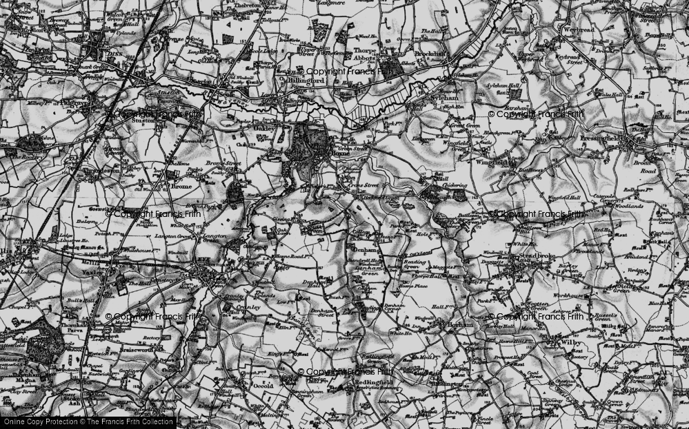 Old Map of Heckfield Green, 1898 in 1898