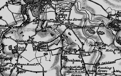 Old map of Heckfield Green in 1898