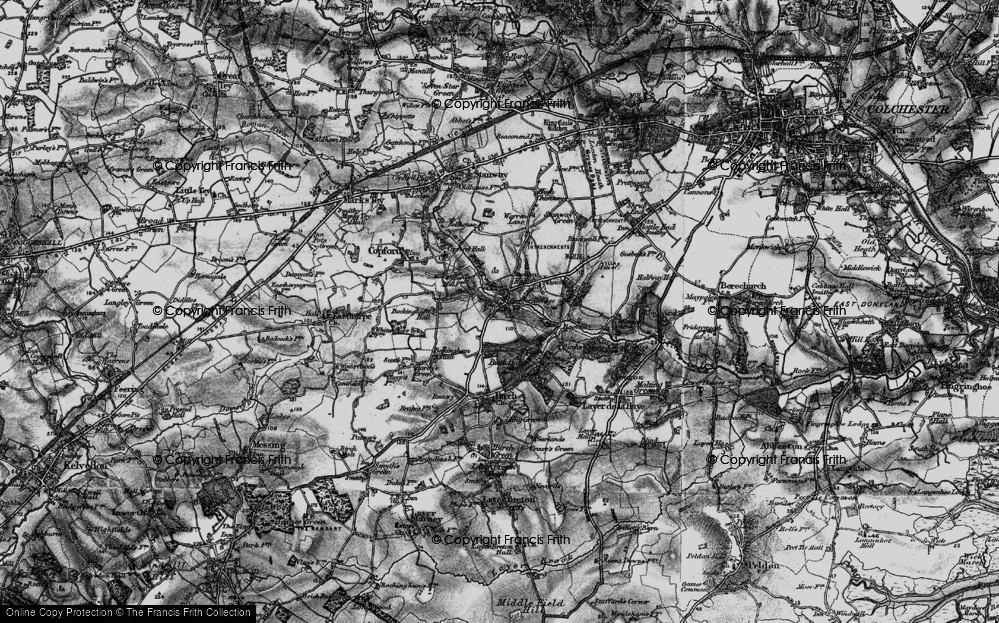 Old Map of Heckfordbridge, 1896 in 1896