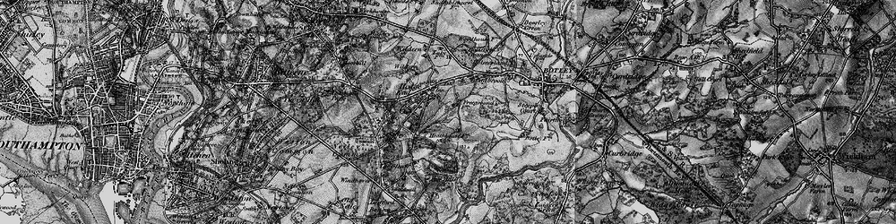 Old map of Hedge End in 1895