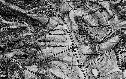 Old map of Hedge End in 1898