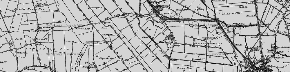 Old map of Hedgehog Bridge in 1898