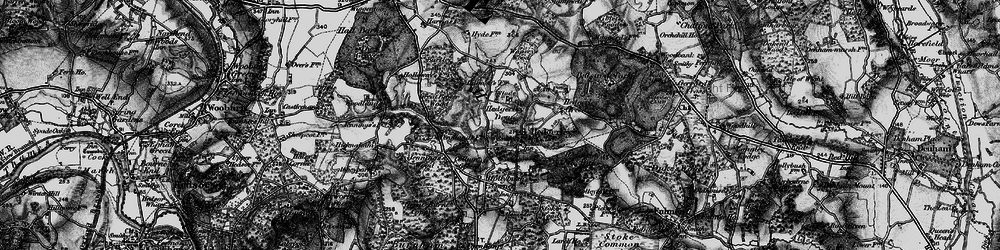 Old map of Hedgerley in 1896