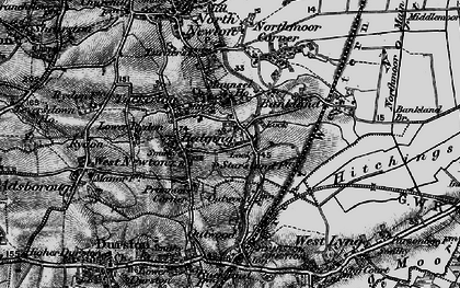 Old map of Hedging in 1898