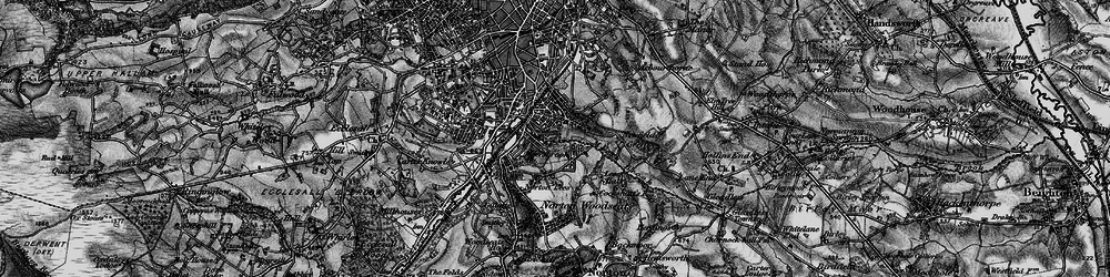 Old map of Heeley in 1896