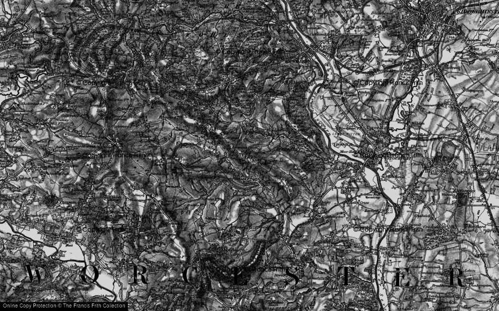 Old Map of Heightington, 1898 in 1898