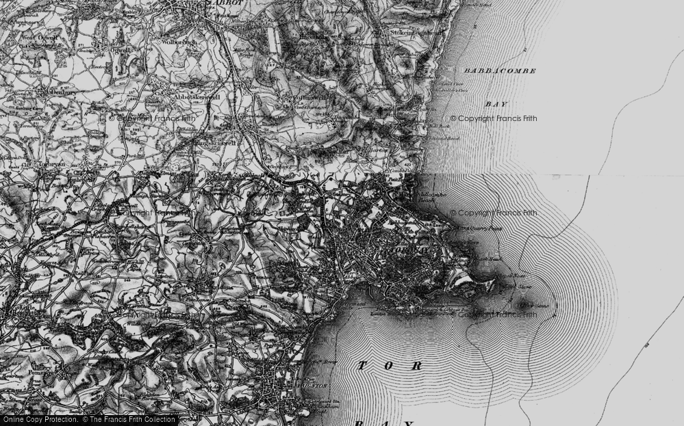 Old Map of Hele, 1898 in 1898