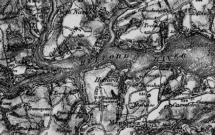 Old map of Treveador in 1895