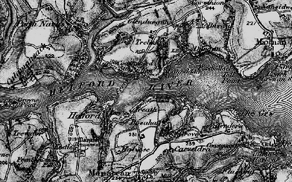 Old map of Helford River in 1895
