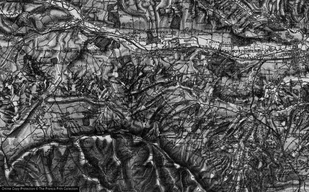 Old Map of Hell Corner, 1895 in 1895