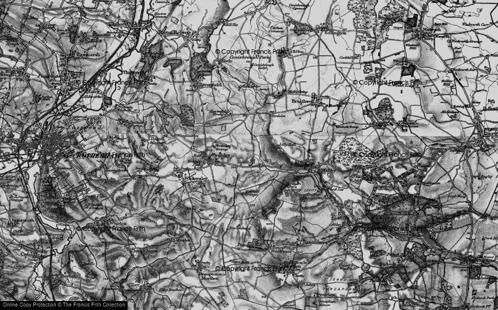 Old Map of Hellaby, 1895 in 1895