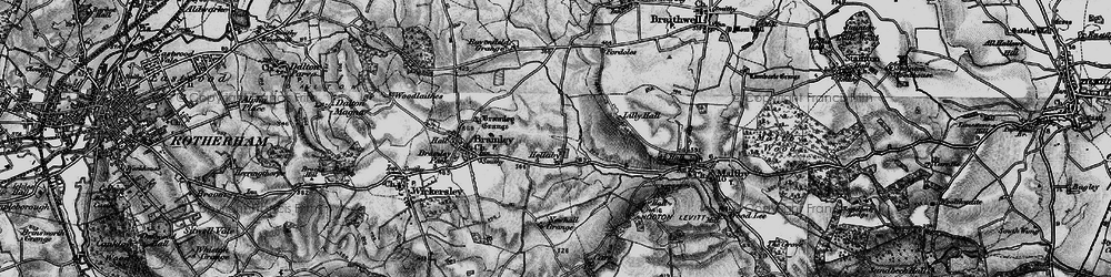 Old map of Hellaby in 1895