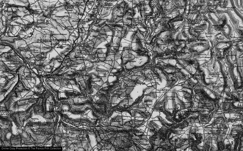 Old Map of Hellandbridge, 1895 in 1895
