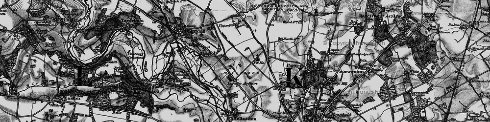 Old map of Hellesdon in 1898
