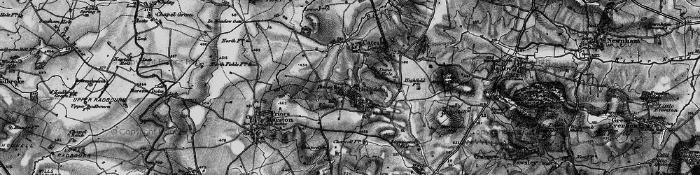 Old map of Hellidon in 1898