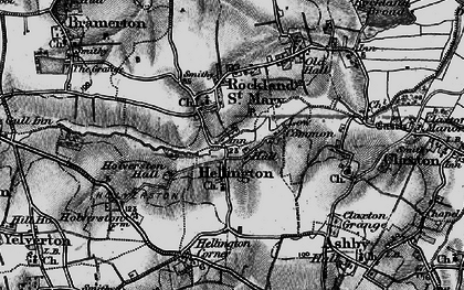 Old map of Hellington in 1898