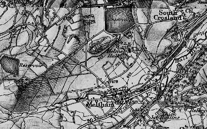 Old map of Helme in 1896