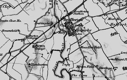 Old map of Burton Grange in 1898