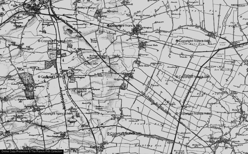 Old Map of Helpringham, 1898 in 1898