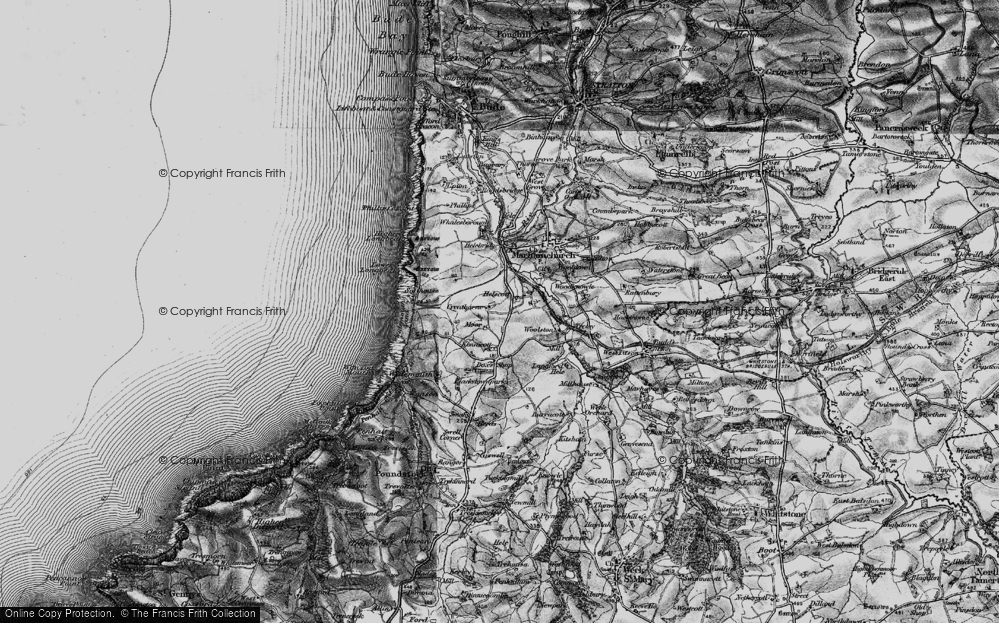 Old Map of Helscott, 1896 in 1896