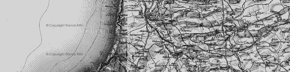 Old map of Helscott in 1896