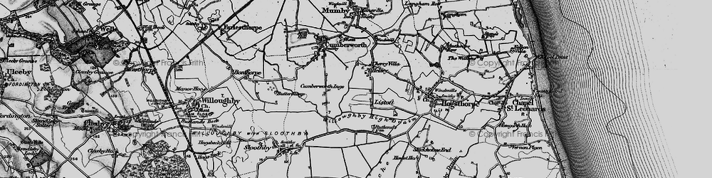 Old map of Helsey in 1898