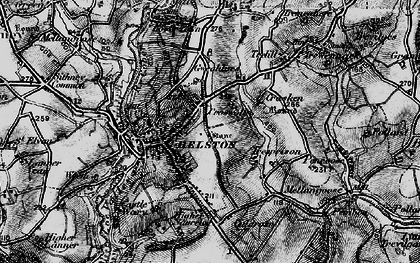Old map of Helston in 1895