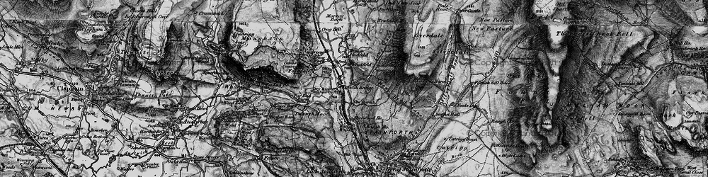 Old map of Helwith Bridge in 1898