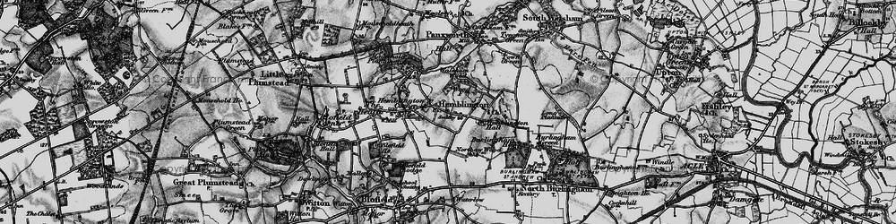 Old map of Hemblington in 1898
