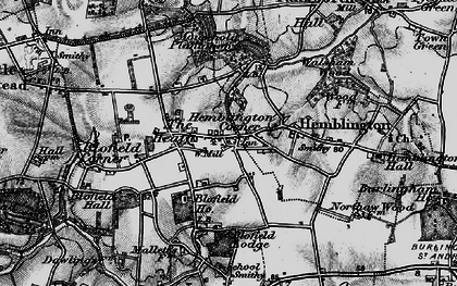 Old map of Hemblington Corner in 1898