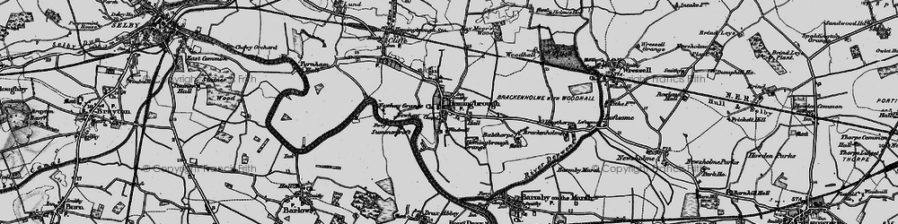 Old map of Hemingbrough in 1895