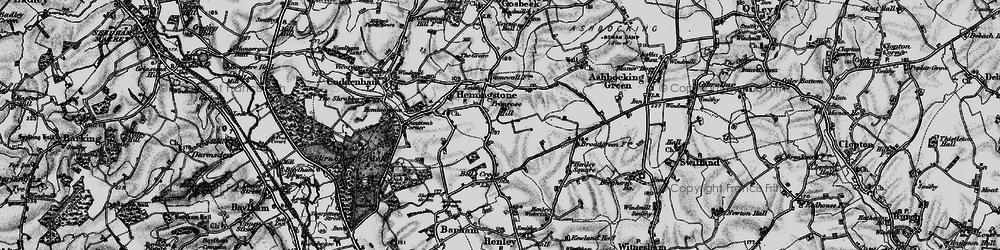 Old map of Hemingstone in 1896
