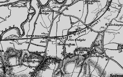 Old map of Hemington in 1895