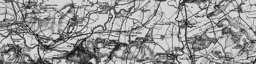 Old map of Hemington in 1895