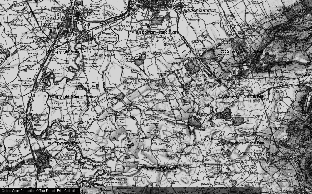 Old Map of Hemlington, 1898 in 1898