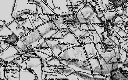 Old map of Hemlington in 1898