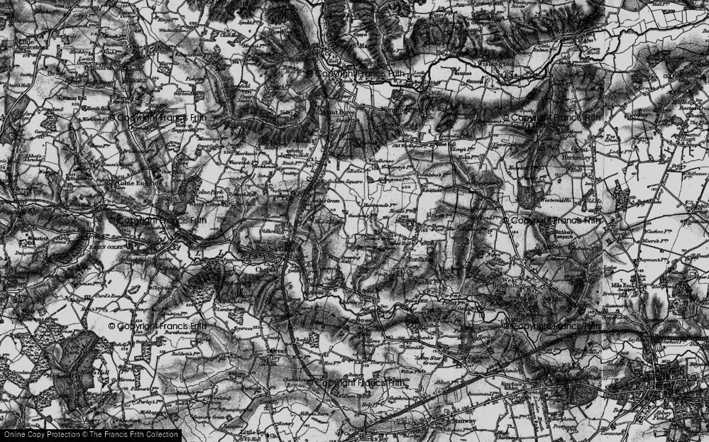 Old Map of Hemp's Green, 1896 in 1896