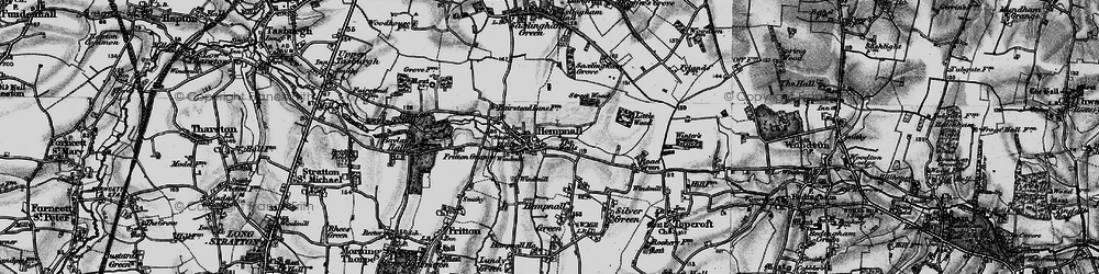 Old map of Hempnall in 1898