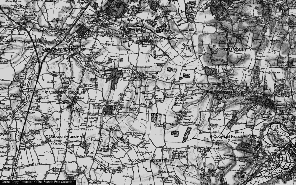 Old Map of Hempnall Green, 1898 in 1898