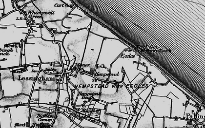Old map of Hempstead in 1898