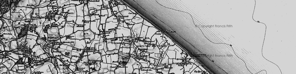 Old map of Hempstead in 1898