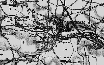 Old map of Pudding Norton in 1898