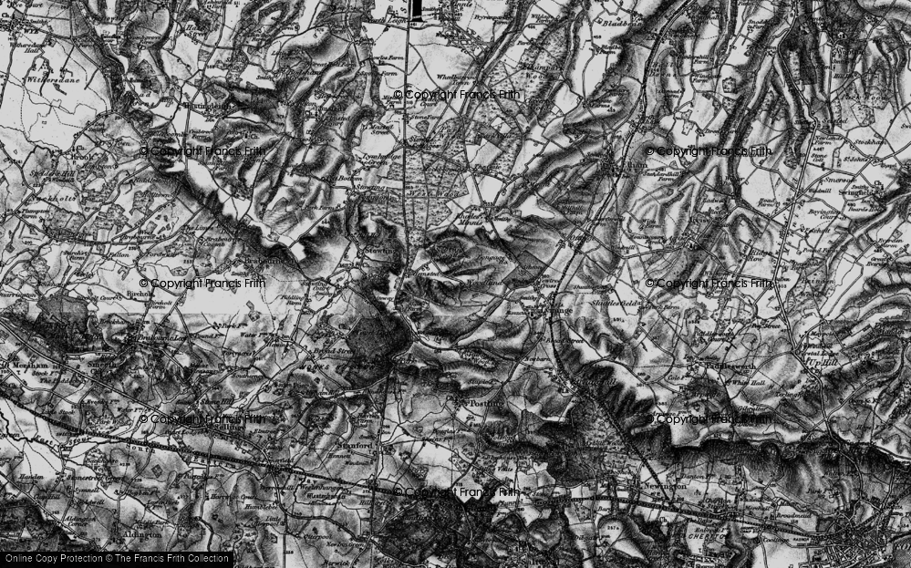 Old Map of Hemsted, 1895 in 1895