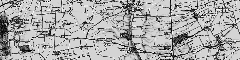 Old map of Hemswell in 1898