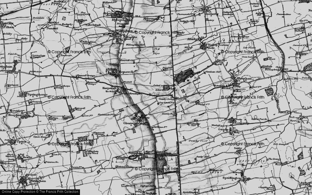 Old Map of Historic Map covering Normanby Cliff in 1898