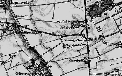 Old map of Hemswell Cliff in 1898