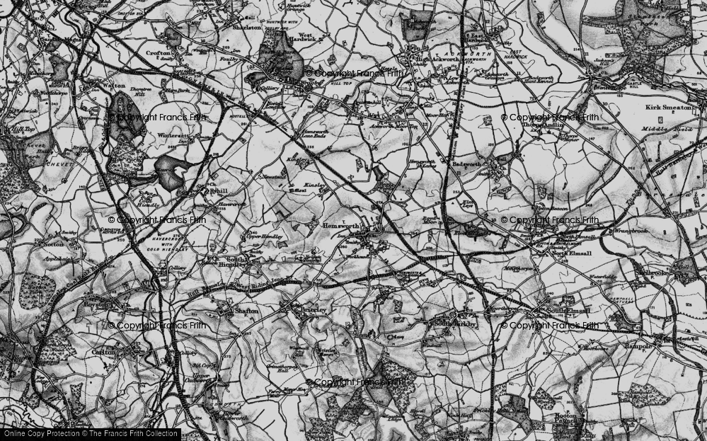 Old Map of Hemsworth, 1896 in 1896