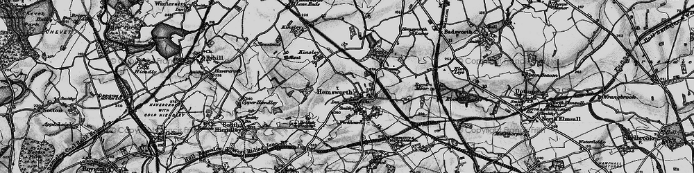 Old map of Hemsworth in 1896