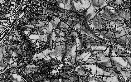 Old map of Hemsworth in 1896