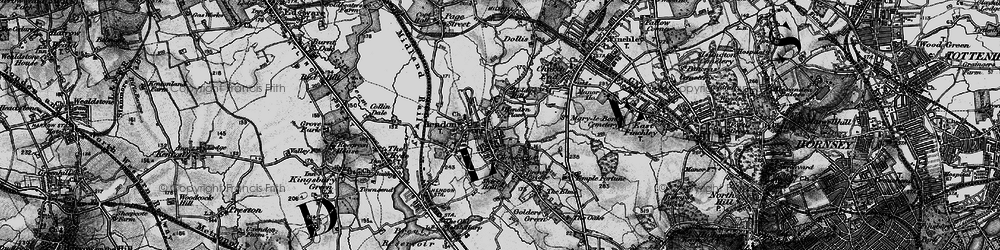 Old map of Hendon in 1896